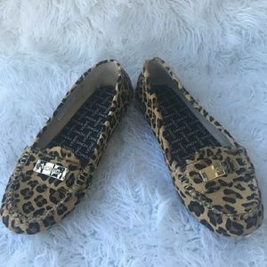 VONIC Leopard Sydney Leather Moccasins